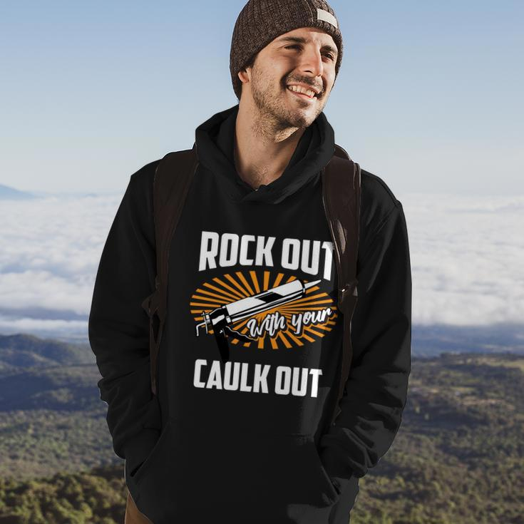 Funny Rock Out With Your Caulk Out Construction Worker Gift Funny Gift Hoodie Lifestyle