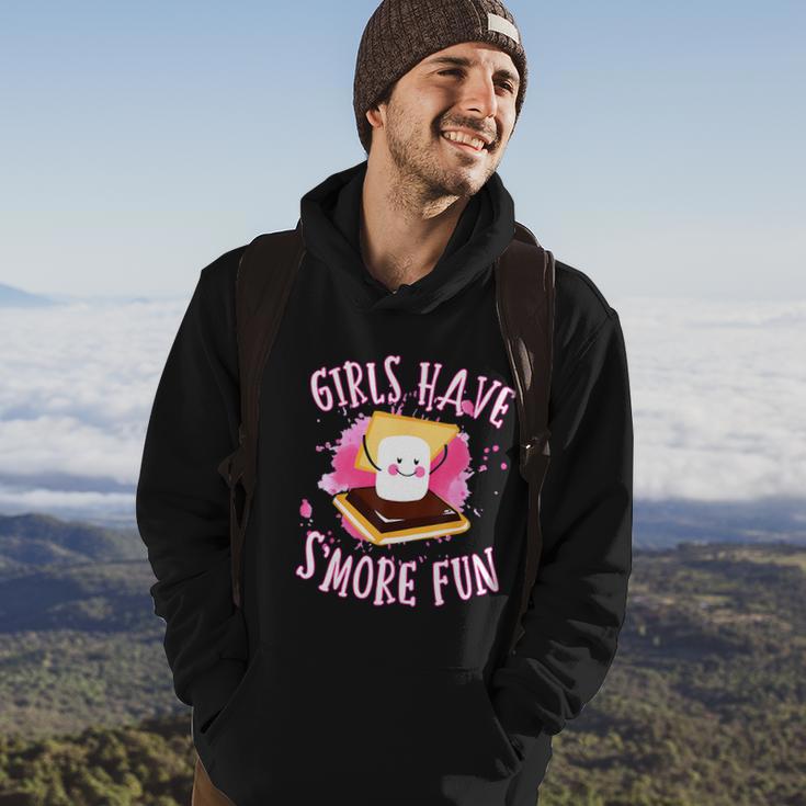 Funny Smores Camping Girls Have Smore Fun Camper Glamping Hoodie Lifestyle