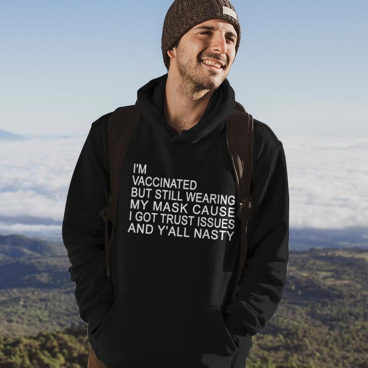 Funny Vaccinated Trust Issues Hoodie Lifestyle