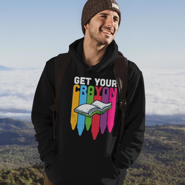 Get Your Cray On Back To School Student Teacher Graphic Shirt For Kids Teacher Hoodie Lifestyle