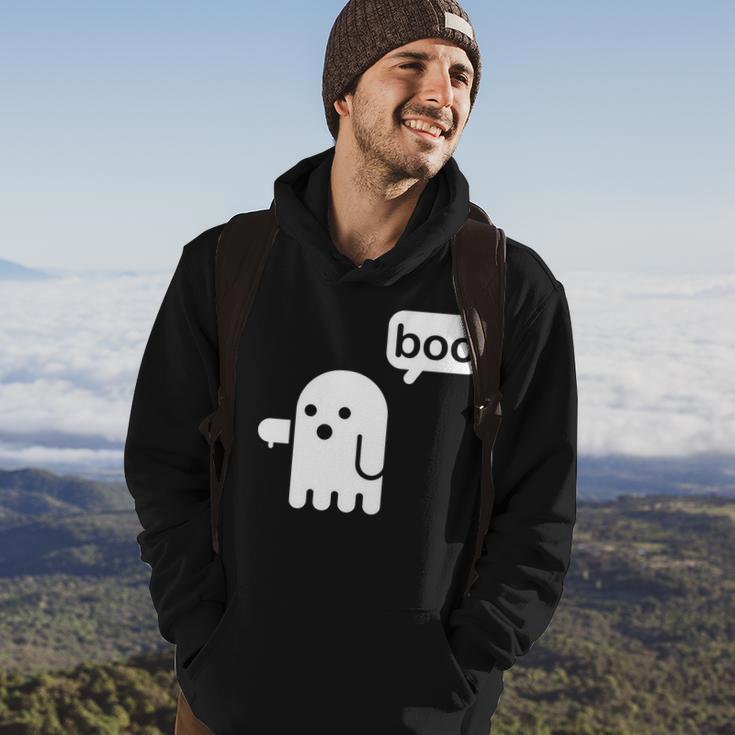 Ghost Boo Thumbs Down Hoodie Lifestyle