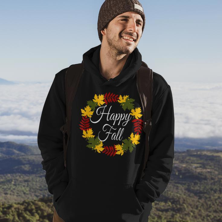 Happy Fall Leaves Cute Autumn Funny Halloween Holiday Women Hoodie Lifestyle
