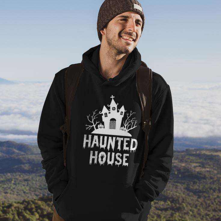 Haunted House Funny Halloween Quote V3 Hoodie Lifestyle