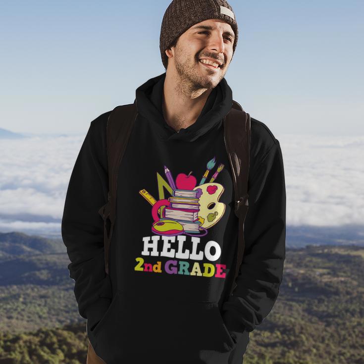 Hello 2Nd Grade Back To School Team Second Grade Hoodie Lifestyle