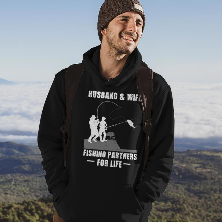 Husband And Wife - Fishing Partners Hoodie Lifestyle