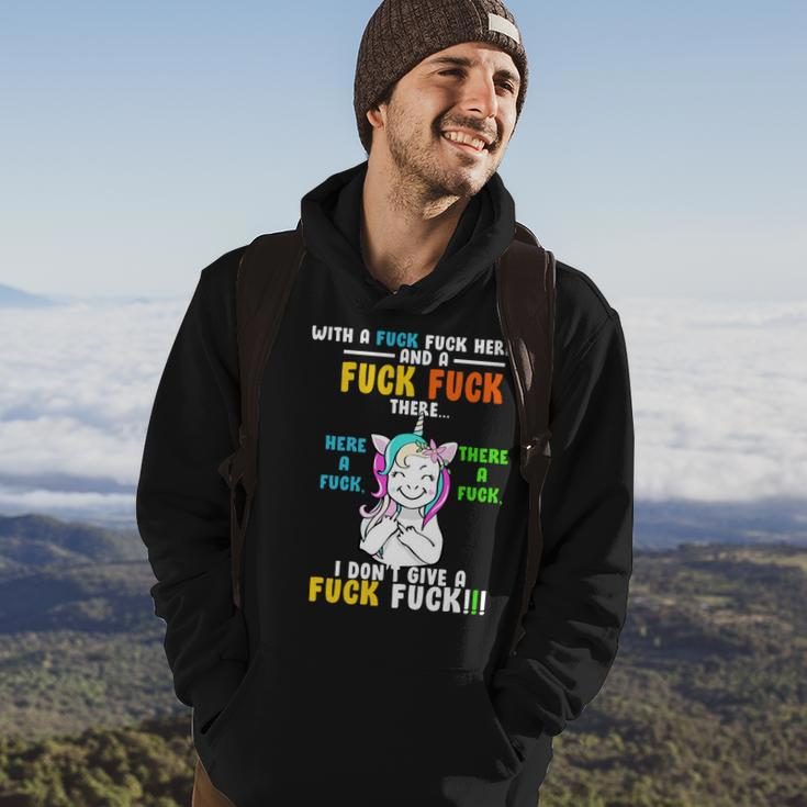 I Dont Give A Fuck Fuck Offensive Funny Unicorn Hoodie Lifestyle