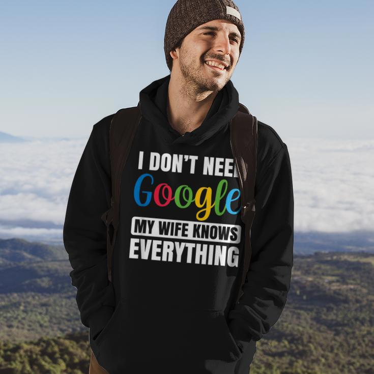I Dont Need Google My Wife Knows Everything Funny Husband Hoodie Lifestyle