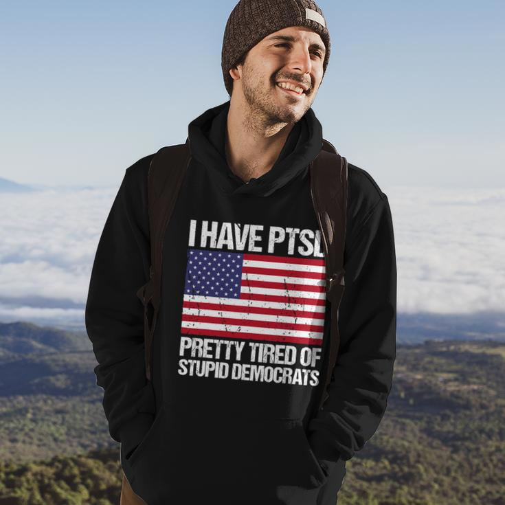 I Have Ptsd Pretty Tired Of Stupid Democrats V2 Hoodie Lifestyle