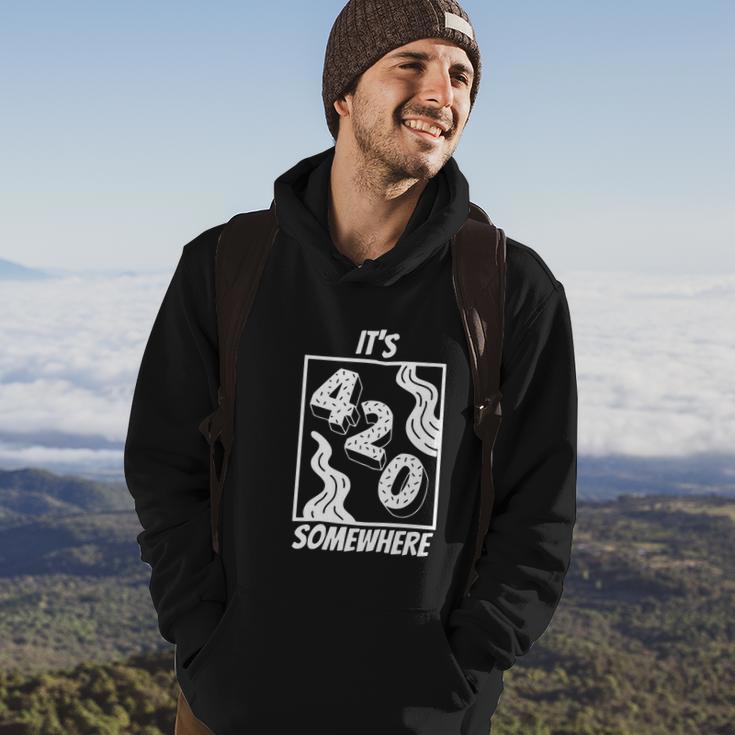 Its 420 Somewhere Funny Cannabis Hoodie Lifestyle