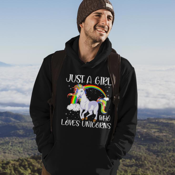 Just A Girl Who Loves Unicornsjust A Girl Who Loves Unicorns Hoodie Lifestyle