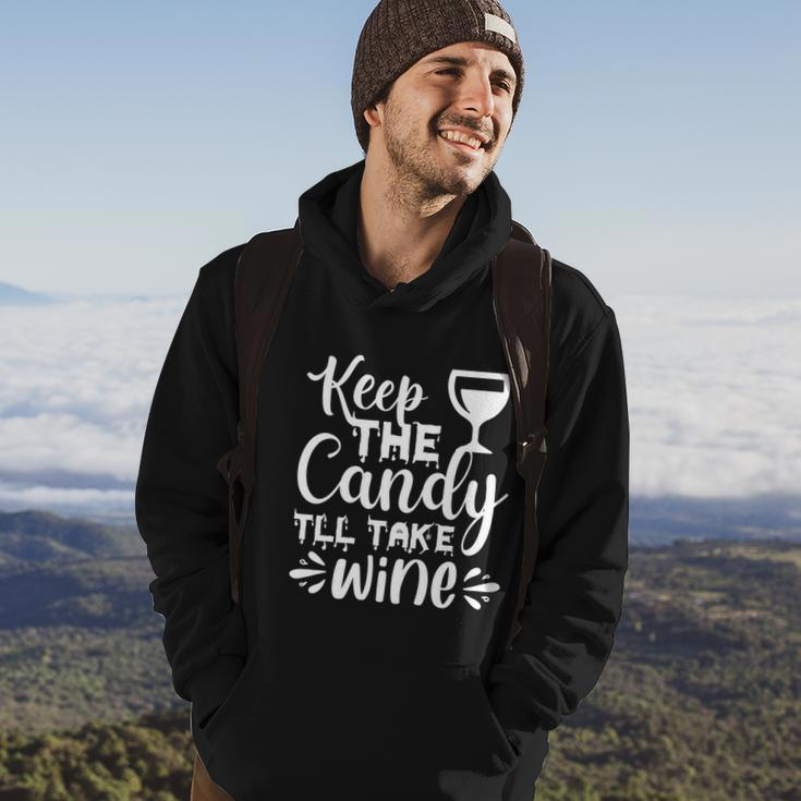Keep The Candy Tll Take Wine Halloween Quote Hoodie Lifestyle