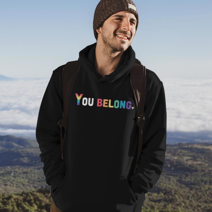 Lgbt Pride Funny Gift Lgbtq Flag Gay Pride Month You Belong Gift Hoodie Lifestyle