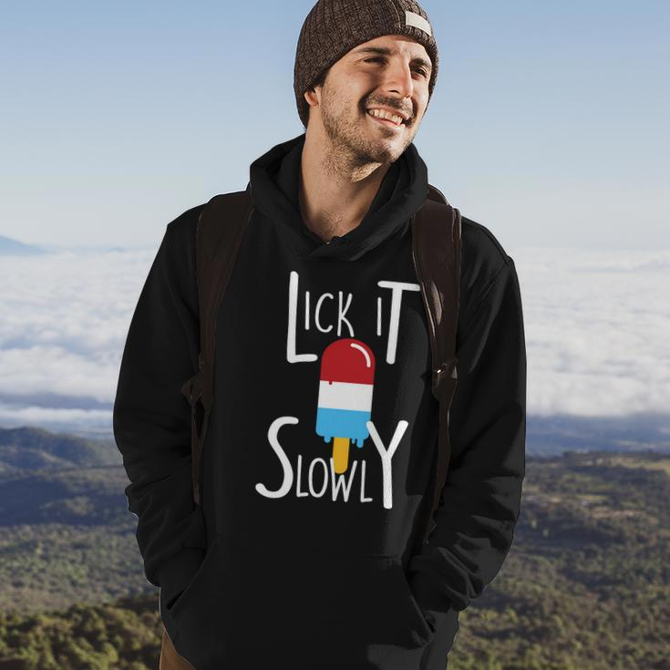 Lick It Slowly Popsicle Tshirt Hoodie Lifestyle