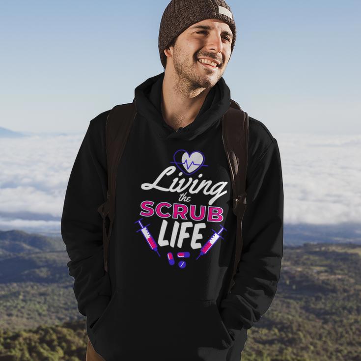 Living The Scrub Life Nurse Tshirt Hoodie Lifestyle