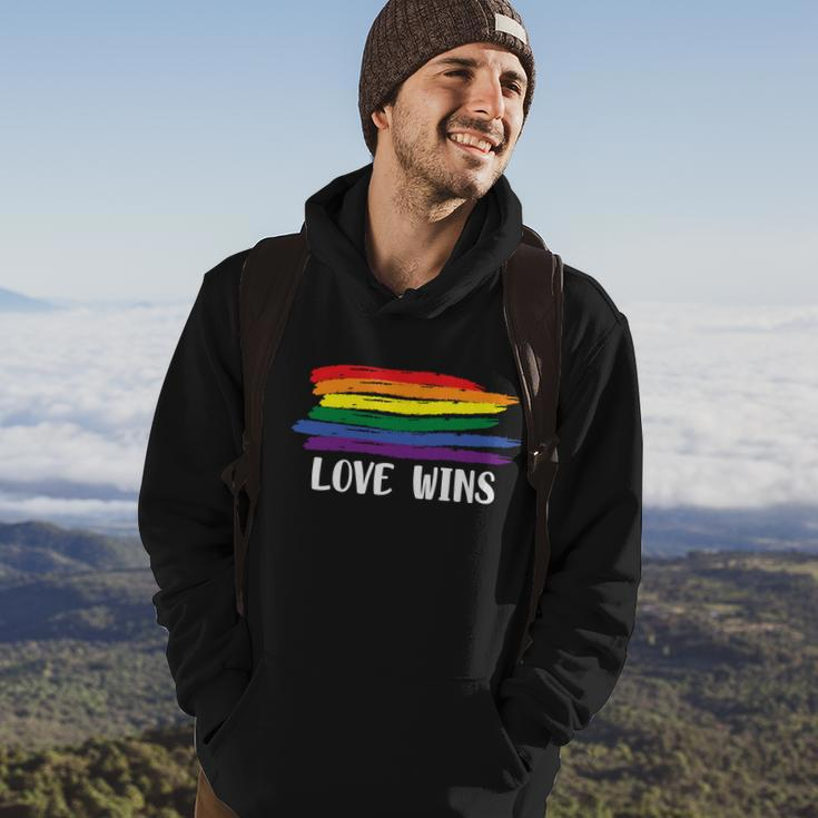 Love Wins Lgbt Gay Pride Lesbian Bisexual Ally Quote V3 Hoodie Lifestyle