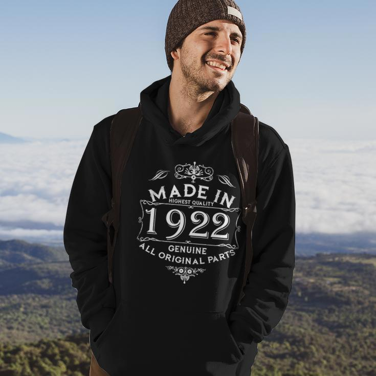 Made In 1922 Aged To Perfection Vintage 100Th Birthday Hoodie Lifestyle