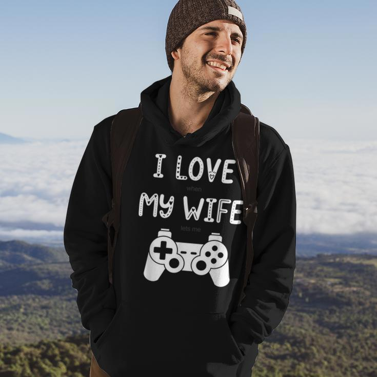 Mens I Love When My Wife Lets Me Play Videogames Hoodie Lifestyle