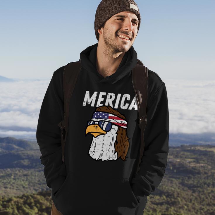 Merica Bald Eagle Mullet Sunglasses Fourth July 4Th Patriot Cool Gift V2 Hoodie Lifestyle