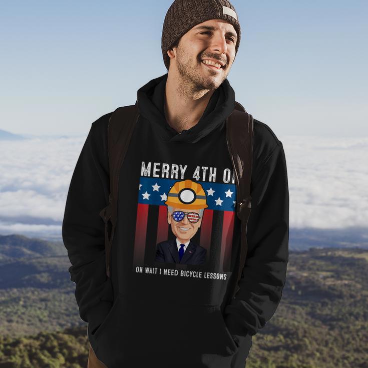 Merry 4Th Of July Biden Bike Bicycle Falls Off Anti Biden V6 Hoodie Lifestyle