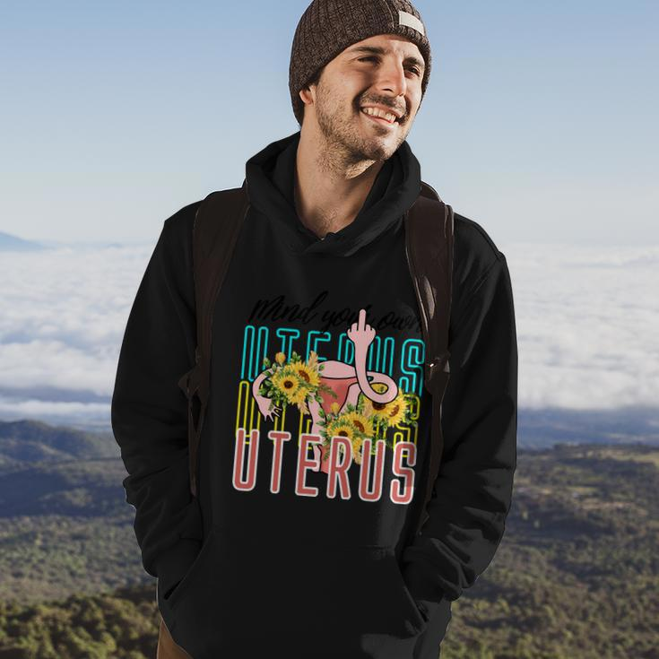 Mind You Own Uterus Floral Midle Finger 1973 Pro Roe Hoodie Lifestyle
