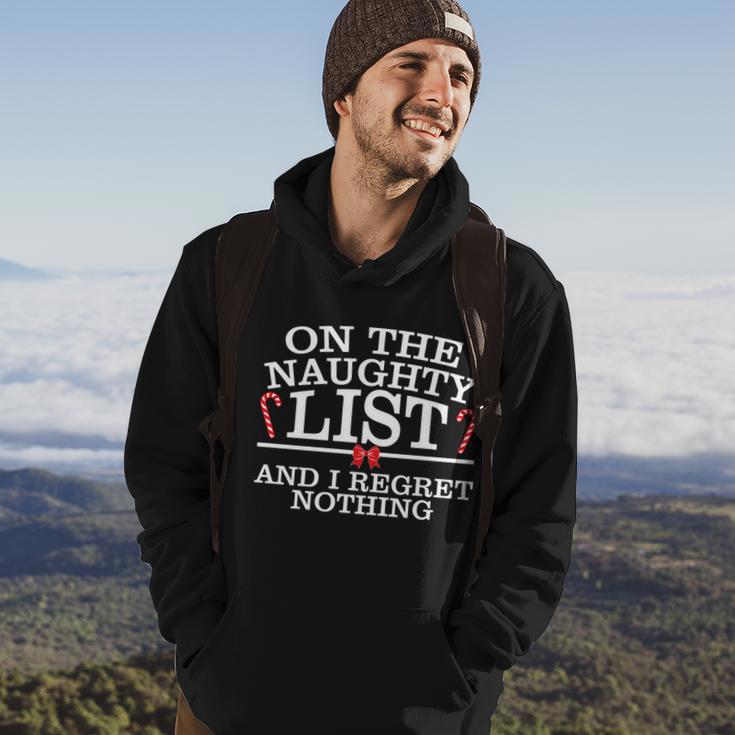 On The Naughty List Funny Christmas Hoodie Lifestyle