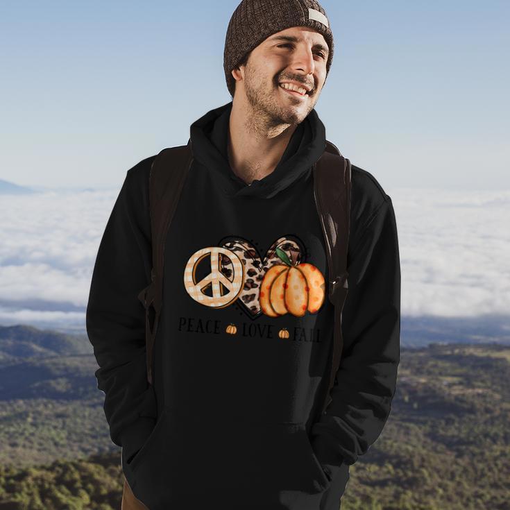 Peace Love Fall Thanksgiving Quote V2 Hoodie Lifestyle