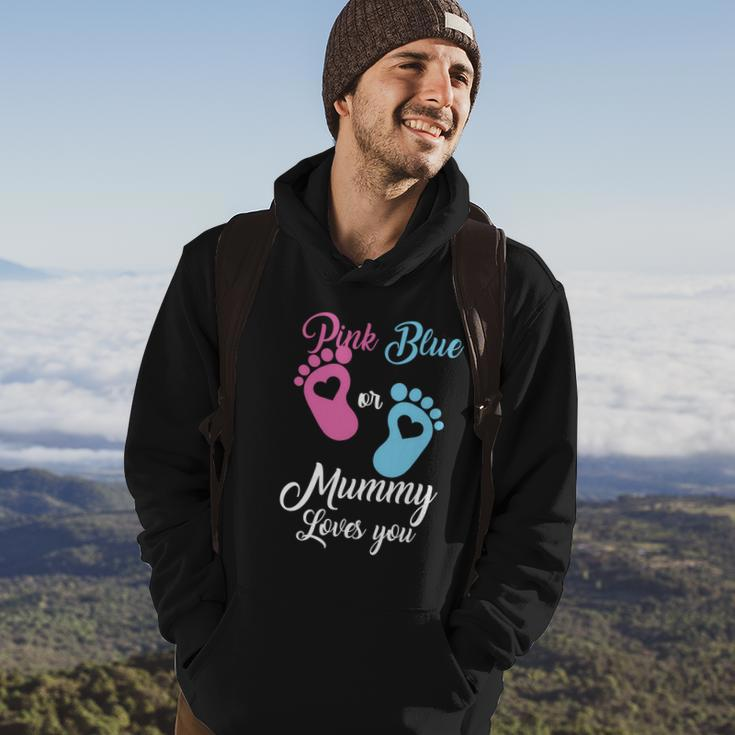 Pink Or Blue Mummy Loves You Gift Hoodie Lifestyle