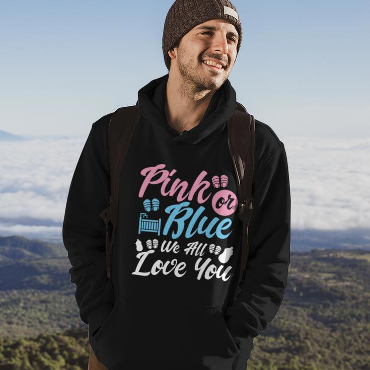 Pink Or Blue We All Love You Party Pregnancy Gender Reveal Gift Hoodie Lifestyle