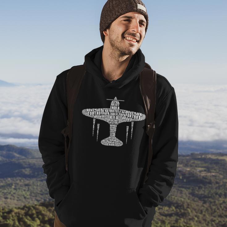 Plane Phonetic Alphabet Hoodie Lifestyle