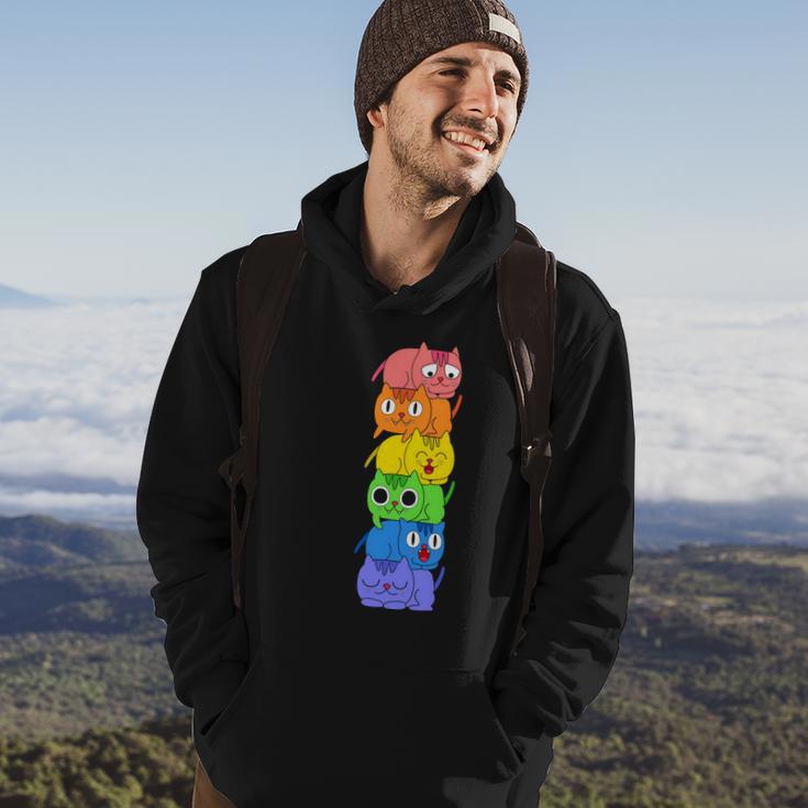 Pride Month Gay Pride Cat Lgbt Kawaii Hoodie Lifestyle