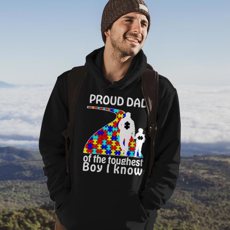 Proud Autism Dad Of The Toughest Boy I Know Tshirt Hoodie Lifestyle