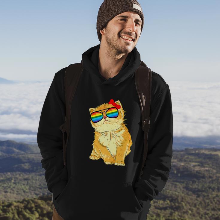 Rainbow Flag Gay Pride Cat Lgbt Pride Month Hoodie Lifestyle