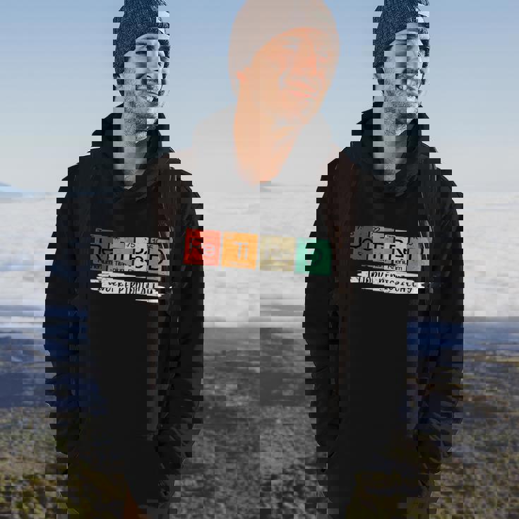 Retirement Periodic Table Retired Teacher Periodic Table Elements Graphic Design Printed Casual Daily Basic Hoodie Lifestyle