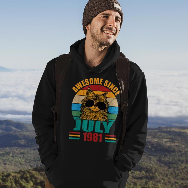 Retro Awesome Since July 1981 41St Birthday 41 Years Old Hoodie Lifestyle