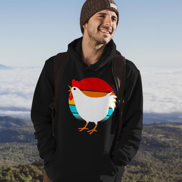 Retro Vintage Chicken V2 Hoodie Lifestyle