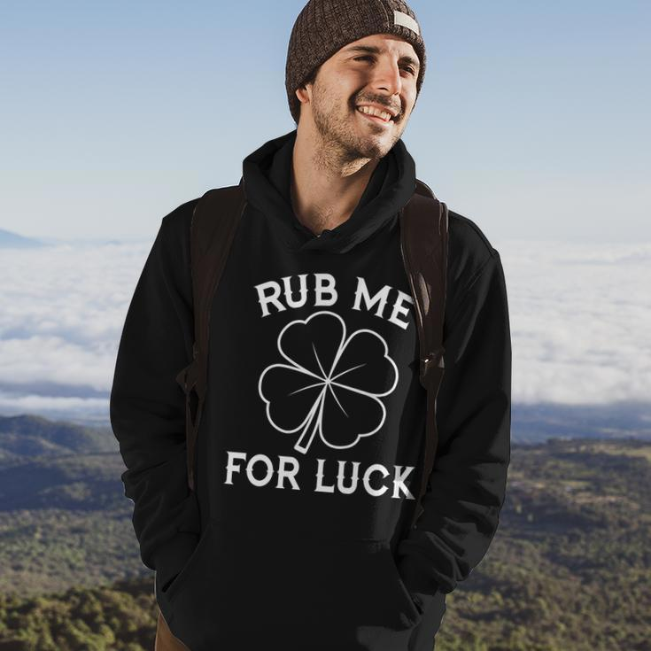 Rub Me For Luck Funny Shamrock St Pattys Day Hoodie Lifestyle