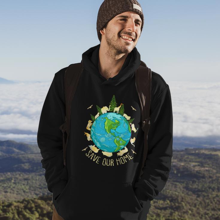 Save Our Home Animals Wildlife Conservation Earth Day Hoodie Lifestyle