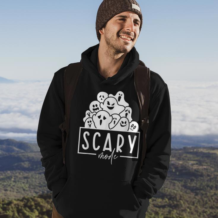 Scary Mode Boo Crew Ghost Spooky Vibes Funny Halloween Hoodie Lifestyle