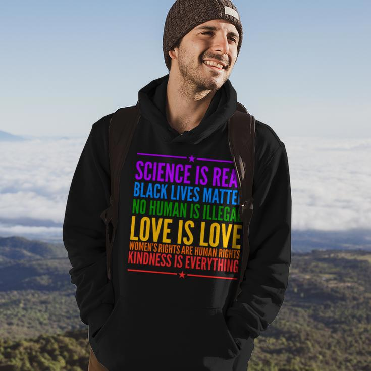 Science Is Real Black Lives Matter Love Is Love Hoodie Lifestyle