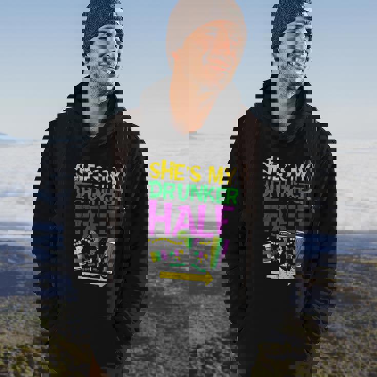 Shes My Drunker Half Matching Couple Boyfriend Mardi Gras Men Hoodie Lifestyle
