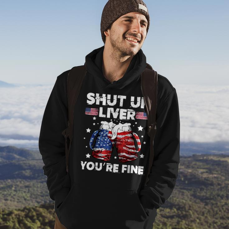 Shut Up Liver Youre Fine 4Th Of July Beer Drinking Drunk Hoodie Lifestyle
