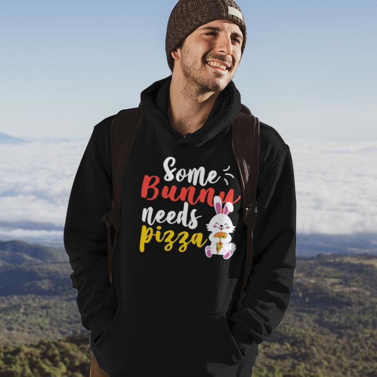 Some Bunny Needs Pizza Funny Easter Day Pizza Day Hoodie Lifestyle