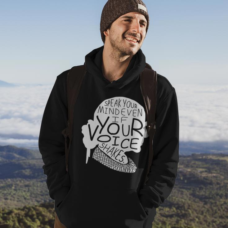 Speak Your Mind Even If Your Voice Shakes V2 Hoodie Lifestyle