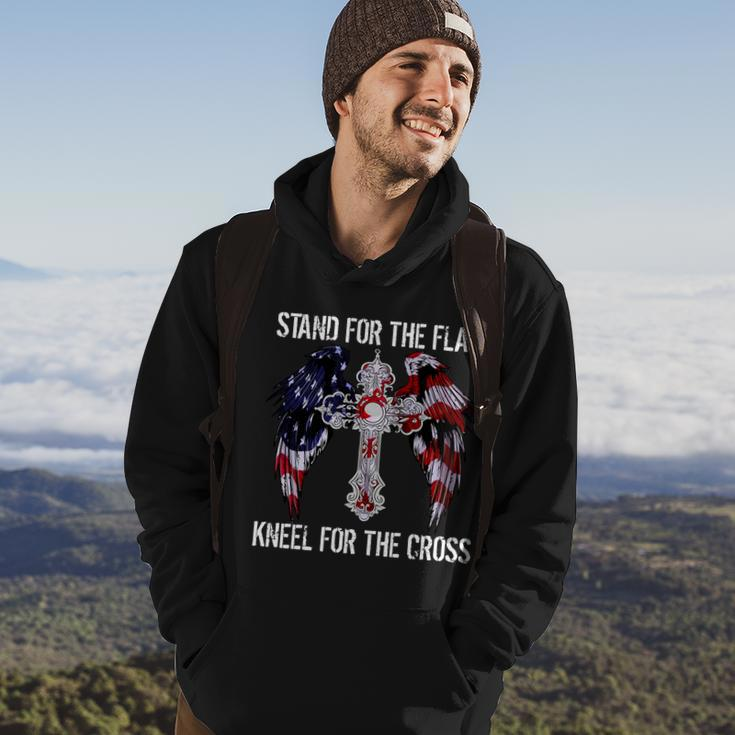 Stand For The Flag Kneel For The Cross Usa National Anthem Hoodie Lifestyle