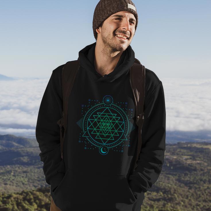 Sun And Moon Chakra Geometry Sri Yantra Hoodie Lifestyle