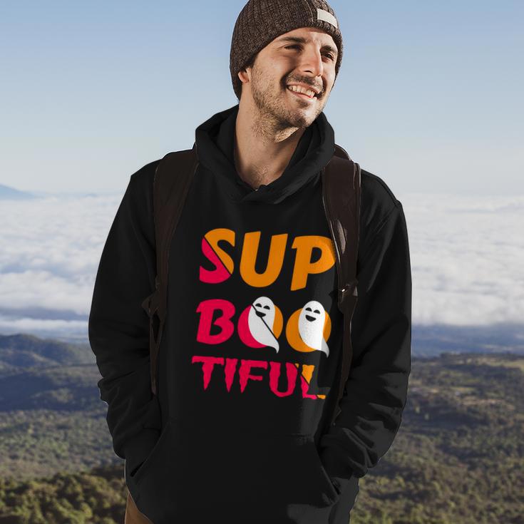 Sup Boo Tiful Halloween Quote Hoodie Lifestyle