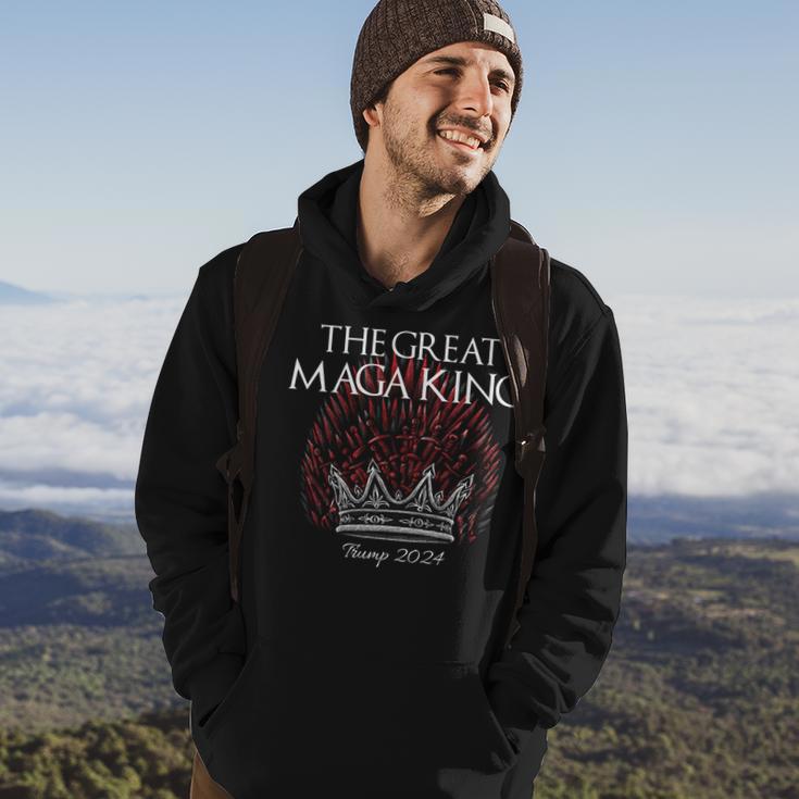 The Great Maga King Crown Usa Parody Trump 2024 Anti Biden Hoodie Lifestyle