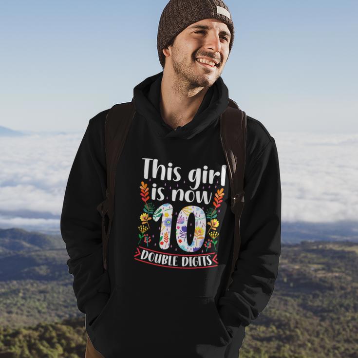 This Girl Is Now Double Digits Funny 10 Year Old 10Th Birthday Hoodie Lifestyle