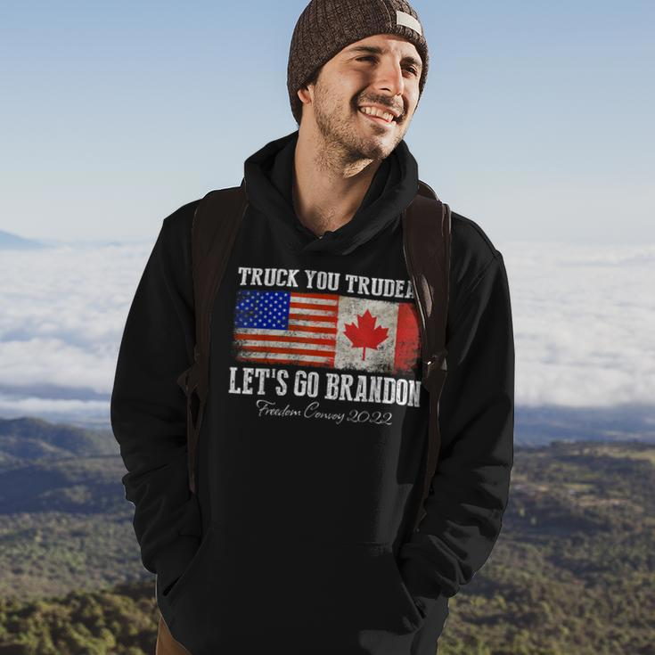 Trucker Truck You Trudeau Lets Go Brandon Freedom Convoy Truckers Hoodie Lifestyle