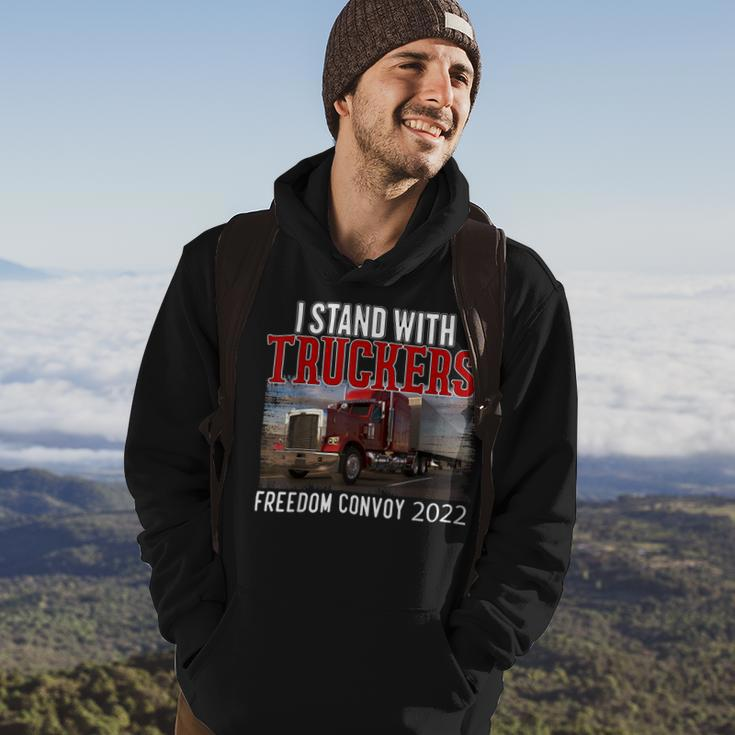 Trucker Trucker Support I Stand With Truckers Freedom Convoy _ Hoodie Lifestyle